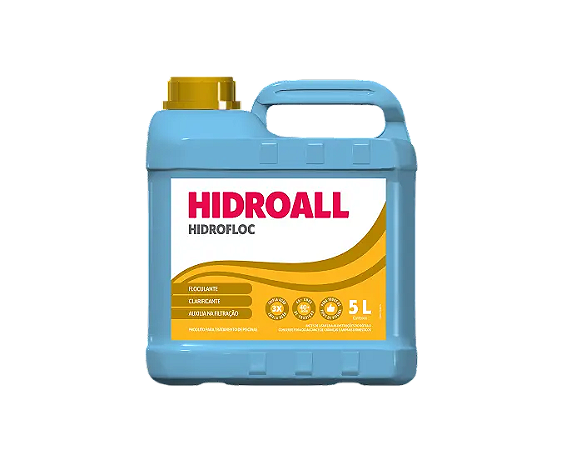 Clarificante, Floculante e Decantador para Piscina Hidrofloc Hidroall - Frasco 5L