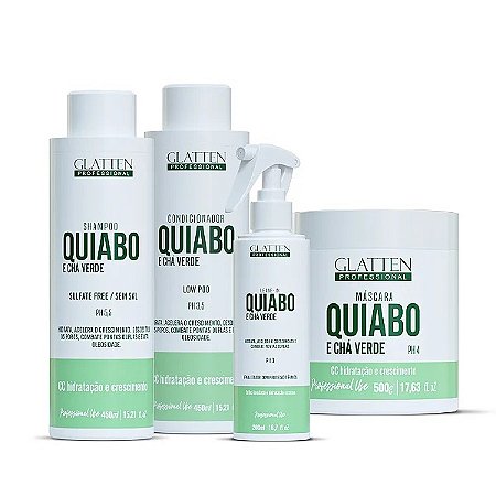 Kit Completo Quiabo e Chá Verde Glatten