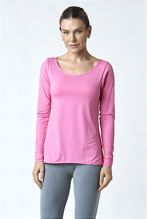 Blusa Boreal ML Rosa Claro