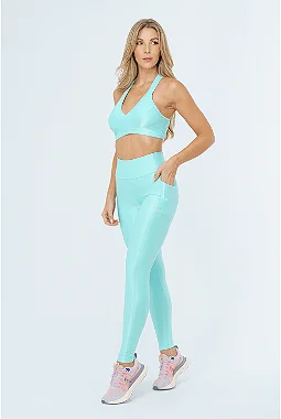 Legging Básica Lynx Azul Água Marinha