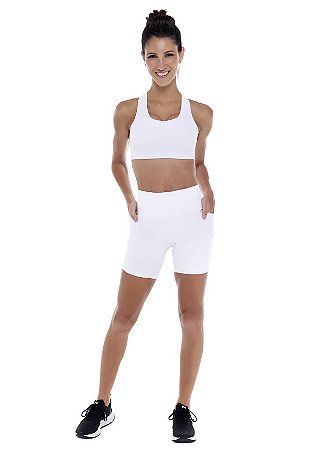 Top de Compressão Super Bolso 2.0 Branco