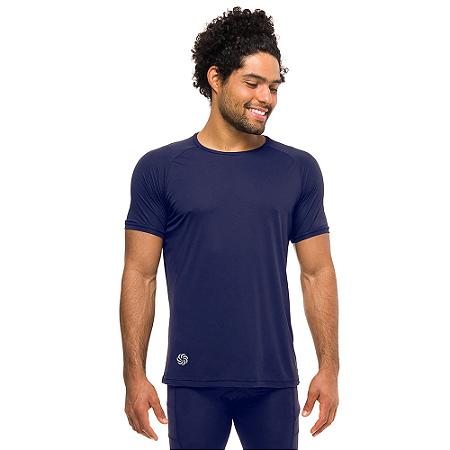 Camisa UV Raglan Masculina Marinho