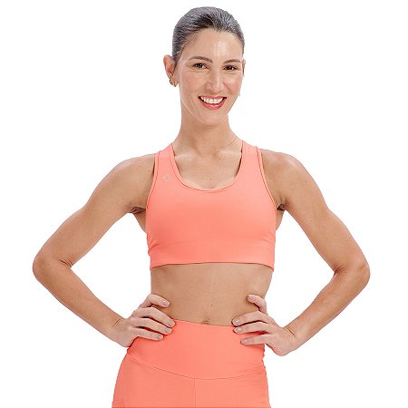 Top de Compressão com Super Bolso 2.0 Total Emana Coral