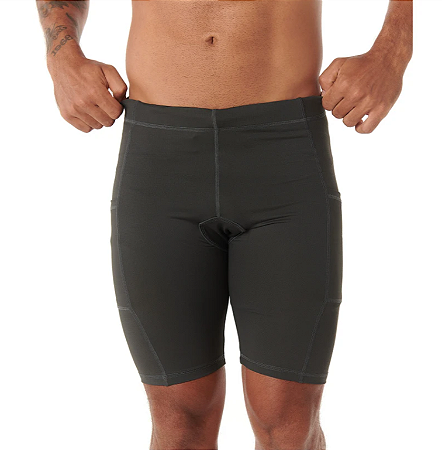 Bermuda de Compressão com Bolsos Masculina Grafite