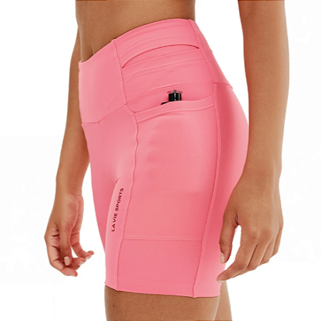 Short de Compressão com Multibolsos Total Emana Rosado