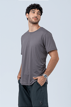CAMISETA MASCULINA CINZA CHUMBO