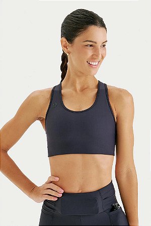 Top de Compressão com Super Bolso 2.0 Simple Preto