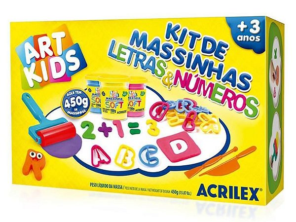 Kit de Massinhas - Letras e Números 450g