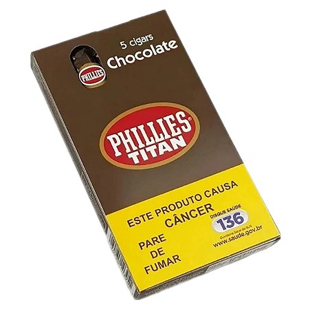 Charuto Phillies Titan Chocolate - Peteca c/ 5 un