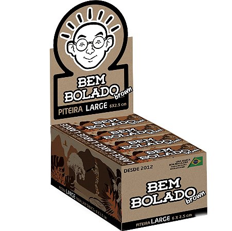 Piteira Bem Bolado Brown Large - Display 24 un