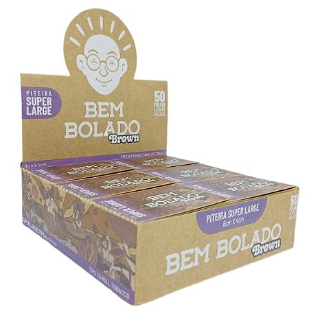 Piteira Bem Bolado Super Large Brown - Display 24 un