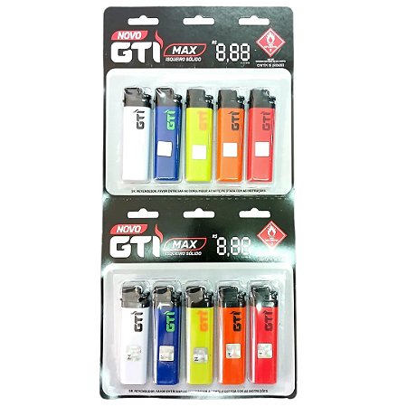 Isqueiro GTI Color Grande - Display 10 un