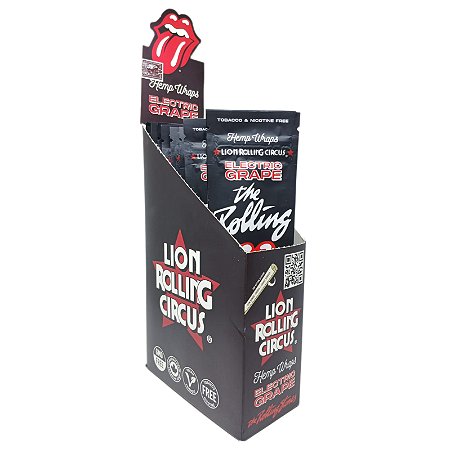 Blunt Lion Rolling Circus x The Rolling Stones Eletric Grape - Display 25 un