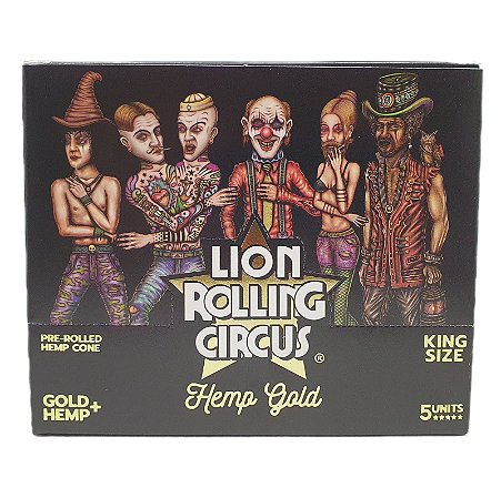Blunt Cone Lion Rolling Circus Gold - Display 5 un