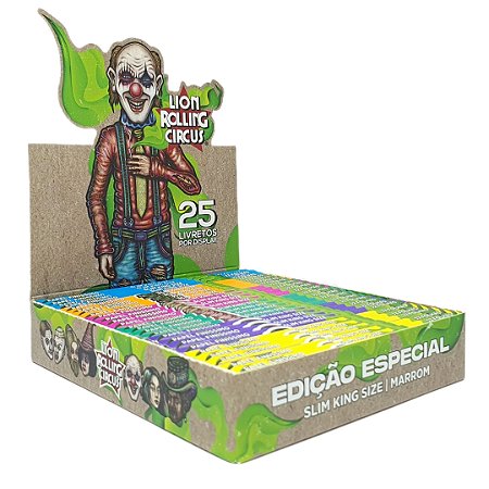 Seda Lion Rolling Circus Brasil Edition Unbleached King Size - Display 25 un