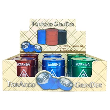 Dichavador Metal Barril Warning 3 Partes - Display 6 un