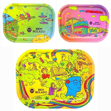 Kit Bandeja Bem Bolado Metal Pequena - 3 Unidades