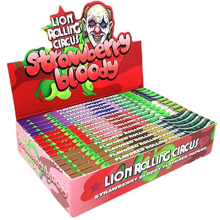 Seda Lion Rolling Circus Brasil Edition Sabor MIX King Size - Display 15 un