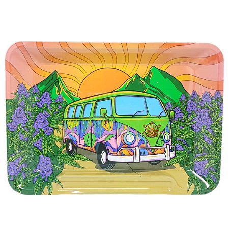 Bandeja Metal C/ Area P/ Cigarro Sadhu 'Acid Van' - Unidade