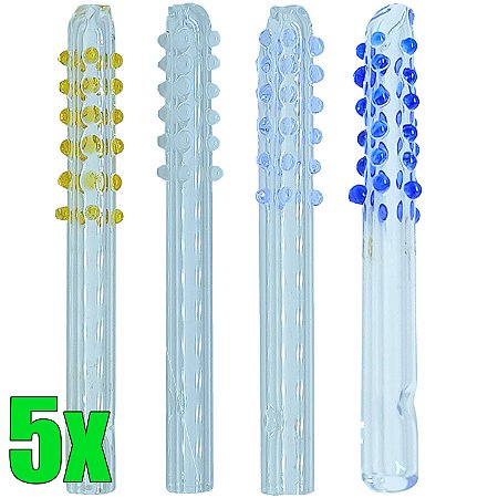 Kit Piteira de Vidro Anti Stress 7mm - 5 Un