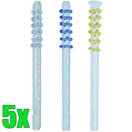 Kit Piteira de Vidro Anti Stress 5mm - 5 Un