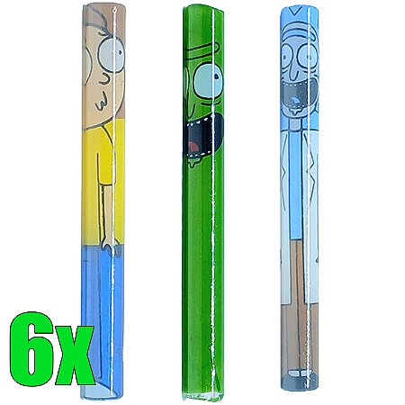 Kit Piteira de Vidro Ricky e Morty - 6 Un