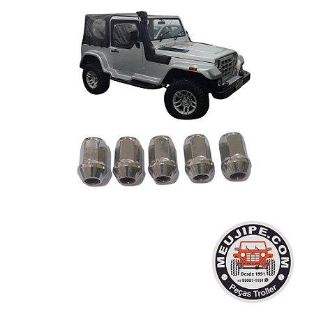 PORCA RODA TROLLER 1997 A 2001 ROSCA FINA KIT 5 PÇS