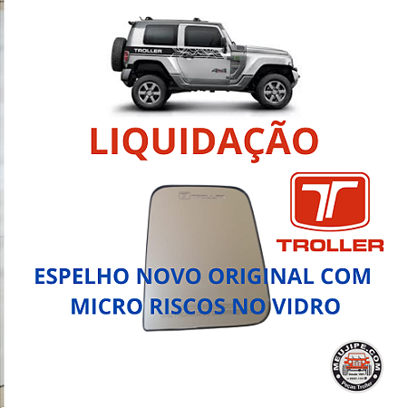 LENTE ESPELHO PASSAGEIRO TROLLER 2015 A 2021 ORIGINAL LIQUIDAÇÃO