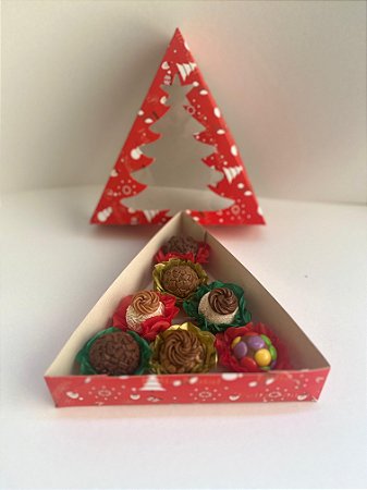 10 Caixas Árvore De Natal para Doces/Multiuso