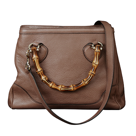 Bolsa Pebbled Calfskin Diana Bamboo