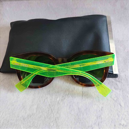 Óculos de Sol Fendi Way FF40009I Tortoise Verde Gatinho