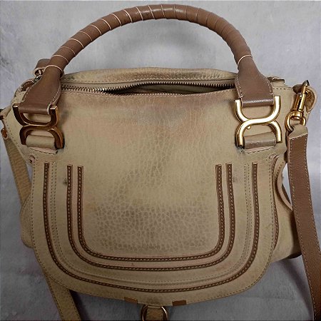 Bolsa Chloé Marcie Hobo areia