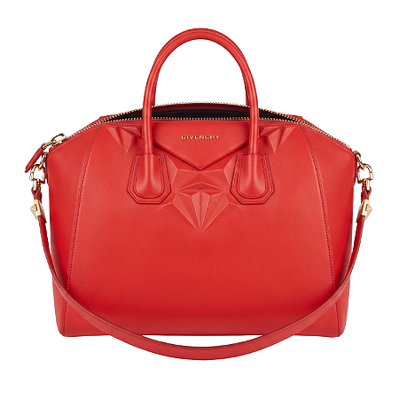 Bolsa Givenchy Antigona 3D Medium Couro Vermelha