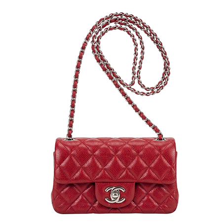 Bolsa Chanel clássica mini cherry
