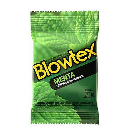 Preservativo com Sabor e Aroma de Menta - Menta Blowtex