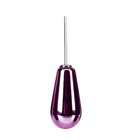 Cone Vaginal de Metal Cromado Lilás 57 g - Hard