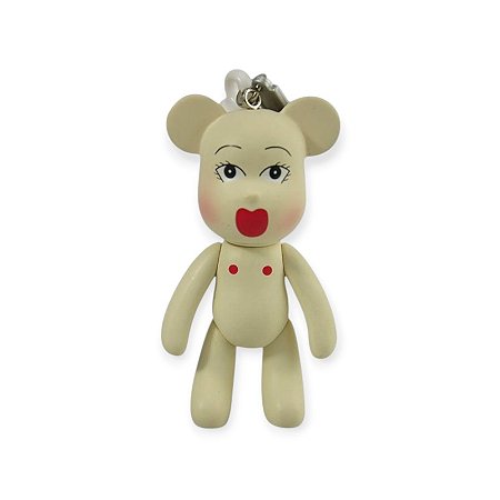 Chaveiro Ursa com Batom Heart Kiss - Popobe