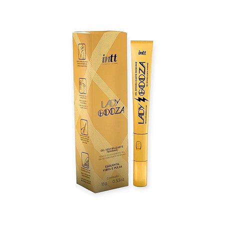 Gel Excitante Feminino Esquenta Vibra e Pulsa Lady Gooza 15g - Intt