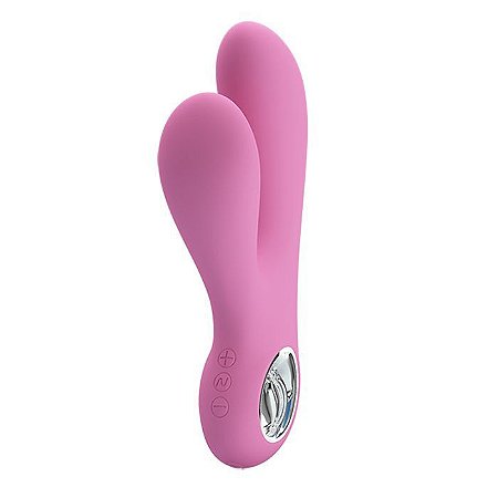 Vibrador Recarregável com Estimulador de Cerdas e 7 Vibrações - Pretty Love