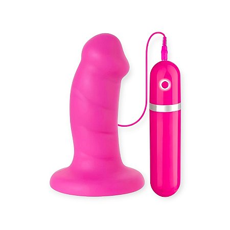 Plug em Formato de Pênis 11,5cm x 3,6cm com 10 Modos de Vibração Dominate - Nanma