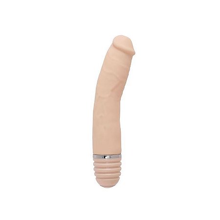 Pênis Flexível 19 cm com Glande Pequena e 10 Ritmos - Silicone Bendable Buddy - Nanma