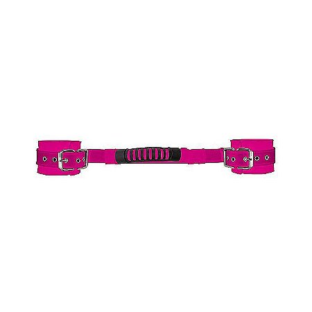 Algema Rosa 50 X 8  - Adjustable Leather Handcuffs Pink