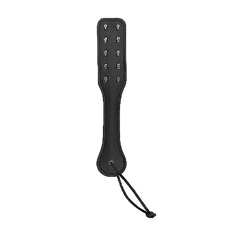 Palmatória de couro com detalhes de caveira - Skulls and Bones  Paddle with Skulls  Black