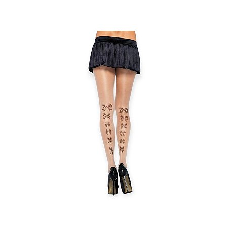 Meia Calça fio 15 com Desenhos de Laços na Panturrilha - Leg Avenue