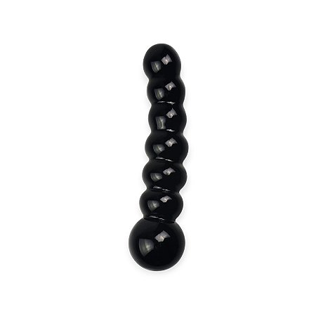 Penetrador de Vidro 15x2,5cm Escalonado Preto Glass Romance - Lovetoy