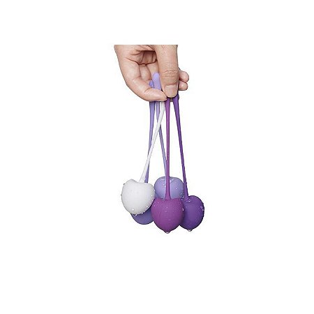 Kit Pompoar com 5 Bolinhas de Pesos Variados - Cherry - Lovetoys