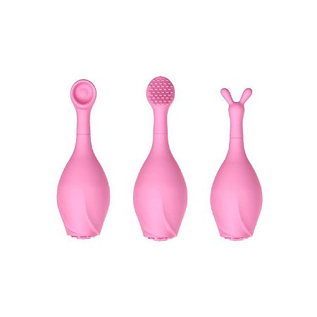 Vibrador Recarregável com 4 Capas Massageadoras  - Sex Massager Dibe