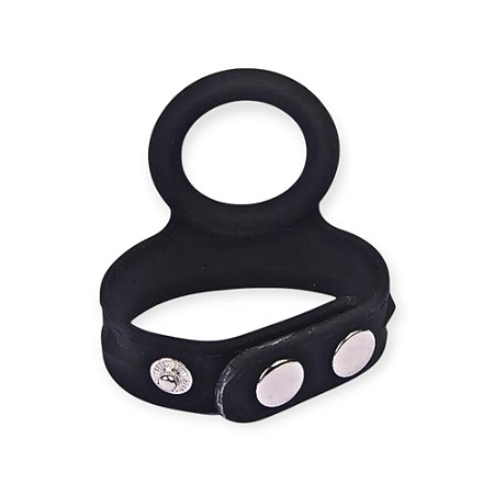 Anel Peniano Duplo em Silicone com Regulagem 3cm - Lovetoys