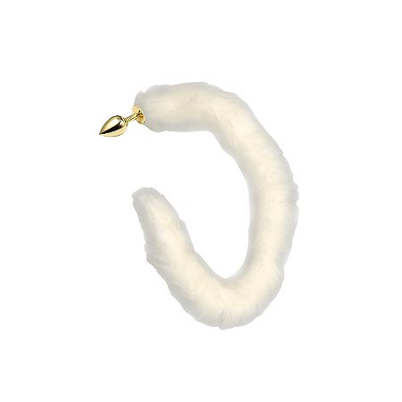 Plug Anal 83,5cm x 3cm com Rabo Branco - Lovetoys