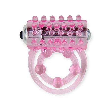 Anel Peniano Duplo com Cápsula Vibratória - Lovetoys